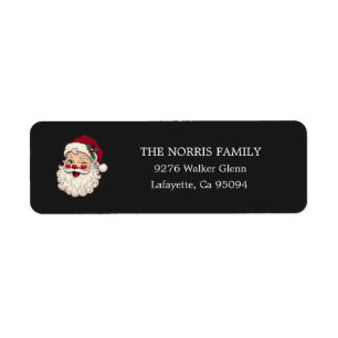 Vintage Santa Claus Christmas Label Return Address Label