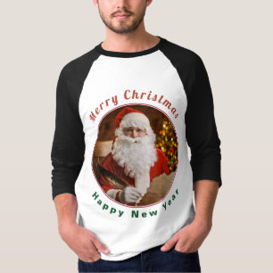 Vintage Santa Claus Christmas New Year Personalise T-Shirt