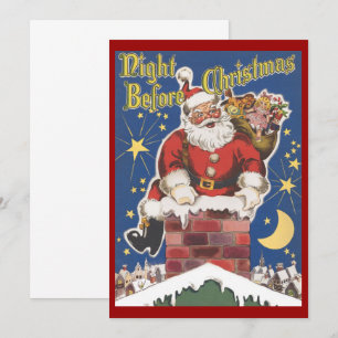 Vintage Santa Claus, Christmas Party Invitation