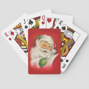 Vintage Santa Claus Christmas Playing Cards