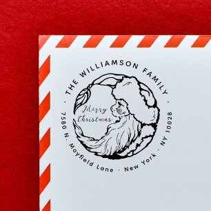 Vintage Santa Claus Christmas Return Address  Self-inking Stamp