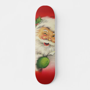 Vintage Santa Claus Christmas Skateboard