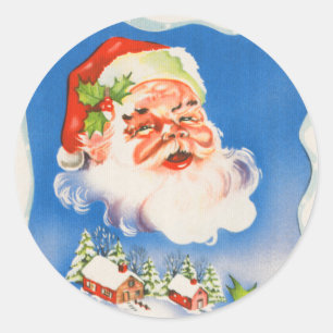 Vintage Santa Claus Christmas sticker