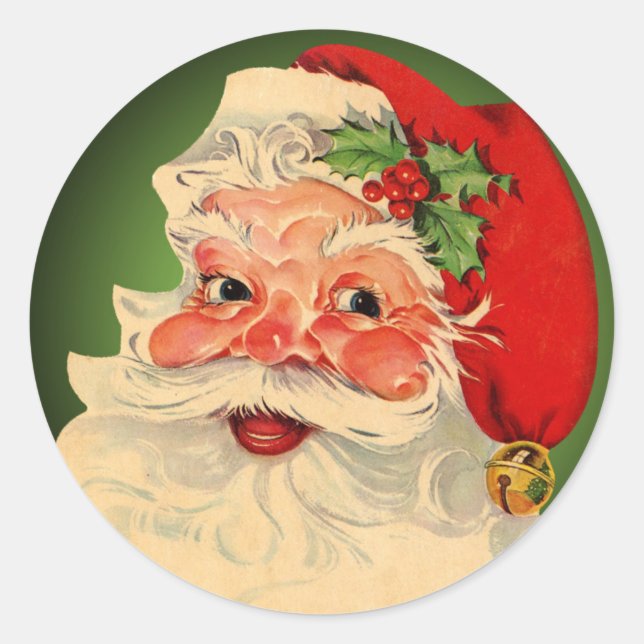 Vintage Santa Claus Christmas Stickers (Front)