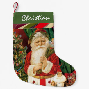 Vintage Santa Claus Christmas Stocking
