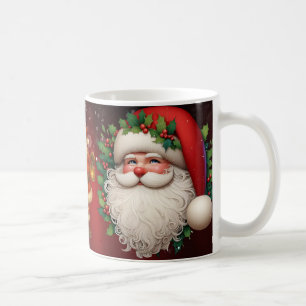 Vintage Santa Claus Christmas with Cozy Holiday Coffee Mug