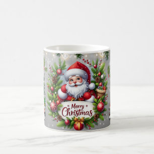 Vintage Santa Claus Christmas with Cozy Holiday Coffee Mug