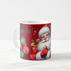 Vintage Santa Claus Christmas with Cozy Holiday Coffee Mug
