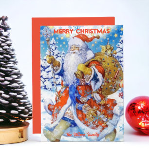 Vintage Santa Claus Custom Merry Christmas Holiday