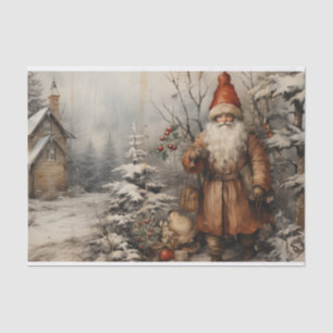  Vintage Santa Claus Decoupage Tissue Paper