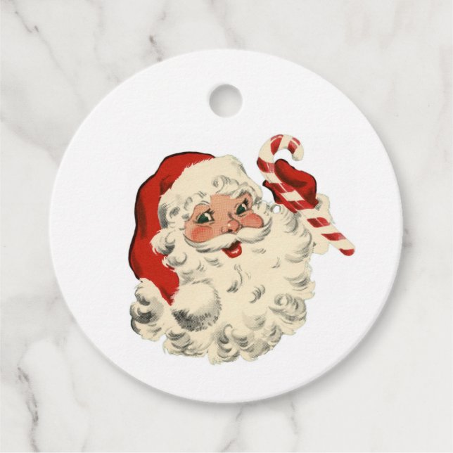 Vintage Santa Claus Favour Tags (Front)