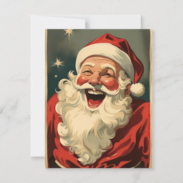 Vintage Santa Claus Holiday Card (Front)