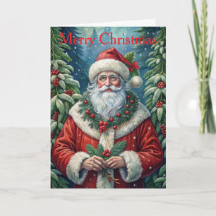 Vintage Santa Claus Holiday Card