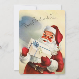 Vintage Santa Claus Holiday Card