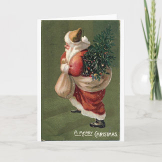 Vintage Santa Claus Holiday Card