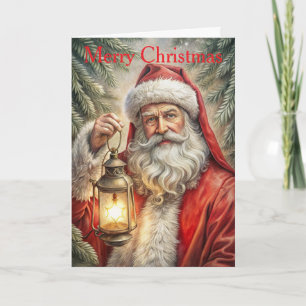 Vintage Santa Claus Holiday Card