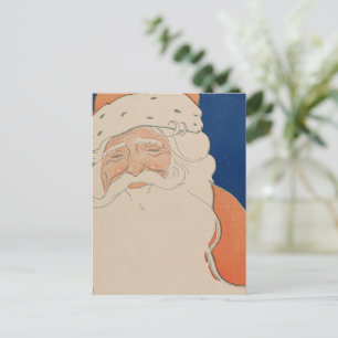 Vintage Santa Claus Illustration Holiday Postcard