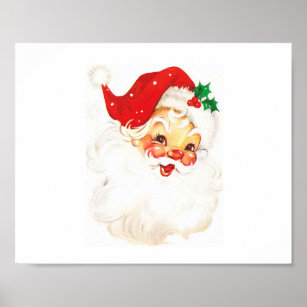 Vintage Santa Claus Illustration Poster