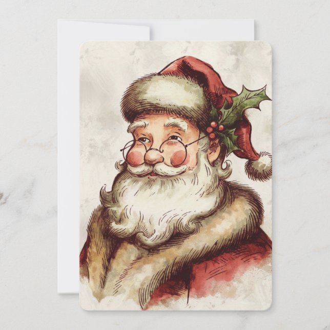Vintage Santa Claus Invitation (Front)