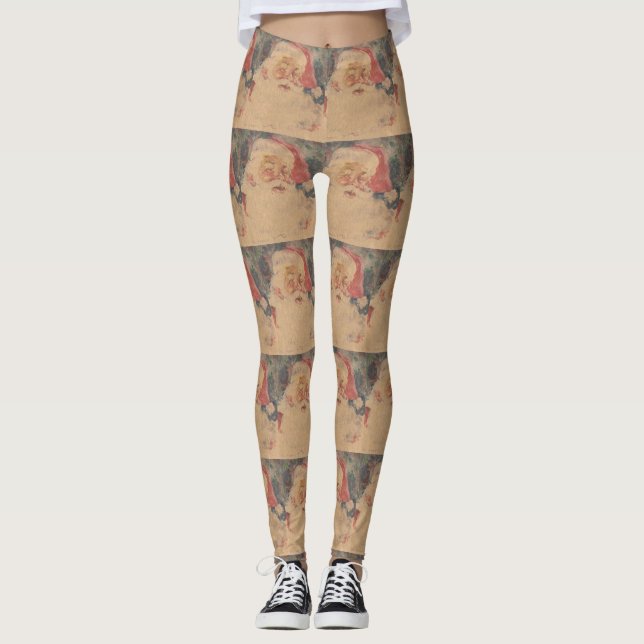 Vintage Santa Claus Leggings (Front)