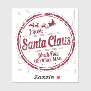Vintage Santa Claus Mail Stamp