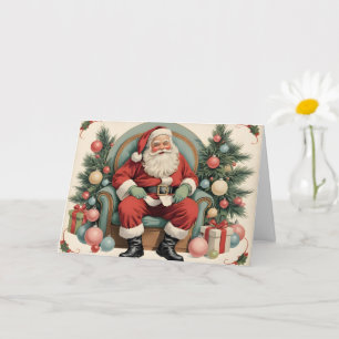  Vintage Santa Claus Merry Christmas  Card