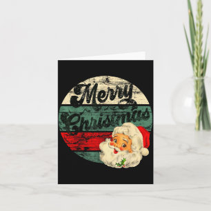 Vintage Santa Claus Merry Christmas Face Old Fashi Card