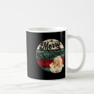 Vintage Santa Claus Merry Christmas Face Old Fashi Coffee Mug