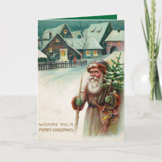 Vintage Santa Claus Merry Christmas Greeting Cards