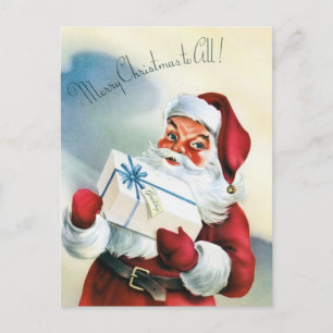 Vintage Santa Claus Merry Christmas Greetings Postcard