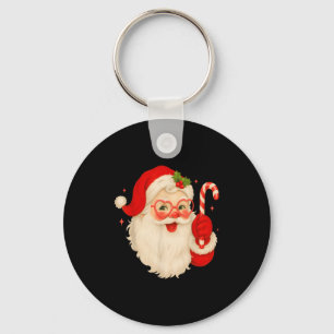 Vintage Santa Claus Merry Christmas Men Women Cand Key Ring