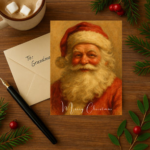 Vintage Santa Claus Merry Christmas  Postcard