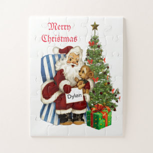 Vintage Santa Claus Oversized Jigsaw Puzzle