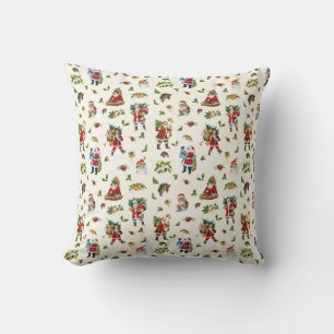 Vintage Santa Claus Personalised Christmas Cushion