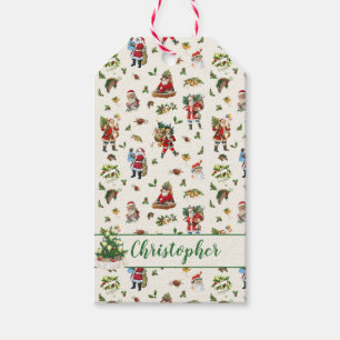Vintage Santa Claus Personalised Christmas Gift Tags
