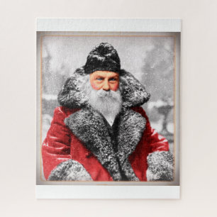 Vintage Santa Claus Photo / Painting Jigsaw Puzzle