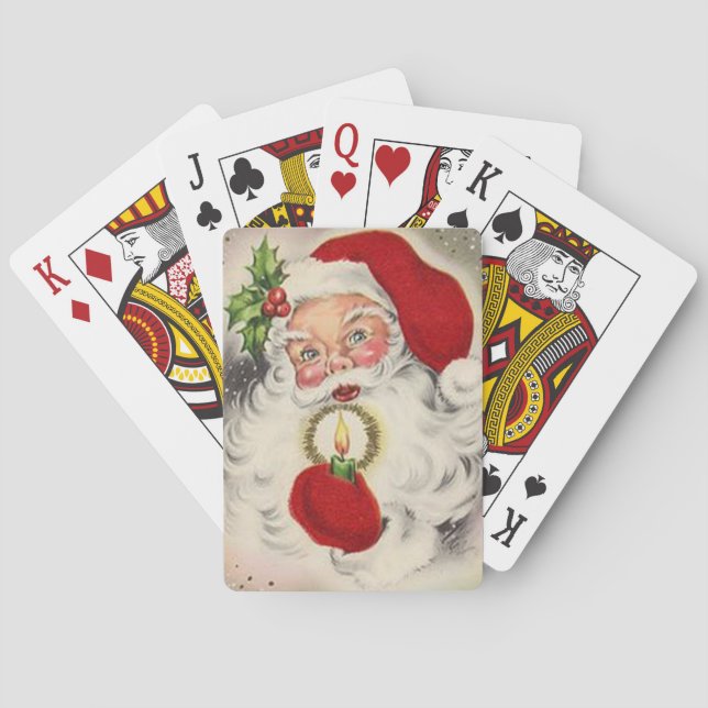 Vintage Santa Claus Playing Cards (Back)