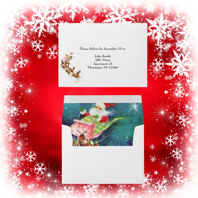 Vintage Santa Claus Reindeer  Envelope (Creator Uploaded)