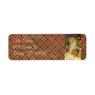 Vintage Santa Claus Return Address Labels