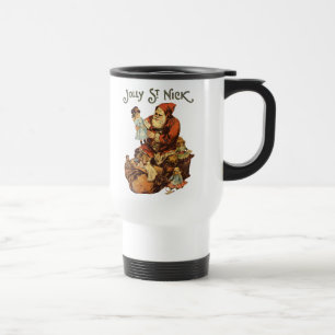 Vintage Santa Claus St. Nickn Art Print Travel Mug