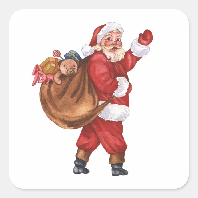 Vintage Santa Claus Sticker (Front)