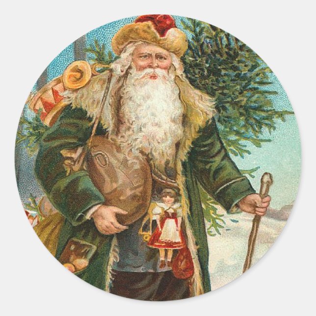 Vintage Santa Claus sticker (Front)