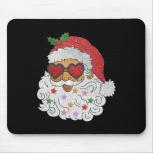 Vintage Santa Claus Sungles Christmas Family Pajam Mouse Pad