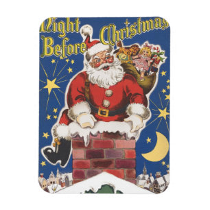 Vintage Santa Claus, Twas Night Before Christmas Magnet