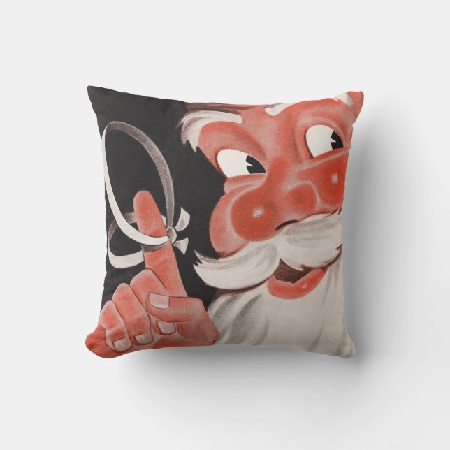 Vintage Santa Claus with Reminder String on Finger Cushion (Front)