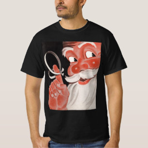 Vintage Santa Claus with Reminder String on Finger T-Shirt