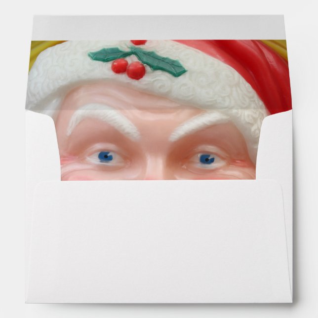 Vintage Santa Claus wreath Envelope (Back (Bottom))