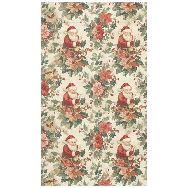 Vintage Santa Clause Tablecloth (Front)
