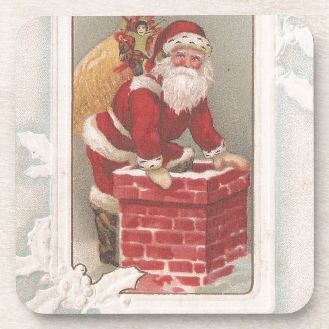 Vintage Santa Coaster (Front)