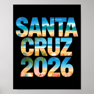 Vintage santa cruz 2026 trip bus tour vacay bff poster